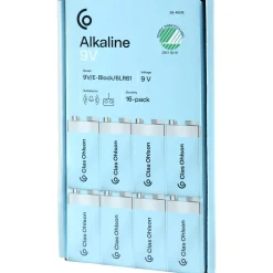 9 V-batterier, alkaliske, 16-pakning