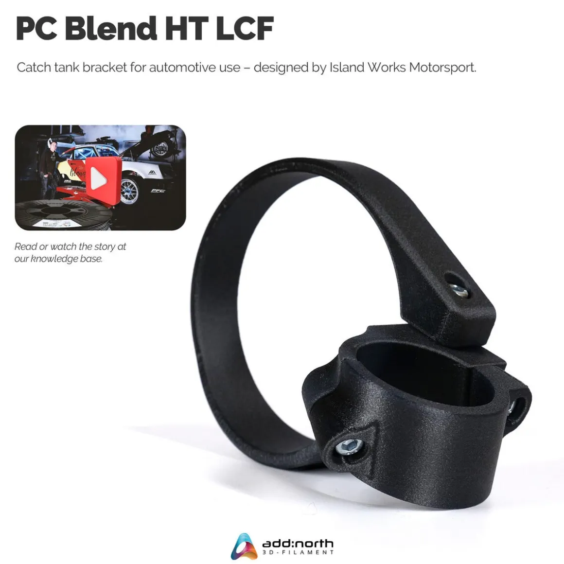 Addnorth PC Blend HT LCF Filament svart 1,75 mm, 1 kg