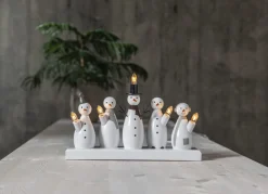 Adventsstake snømenn, hvit, Star Trading