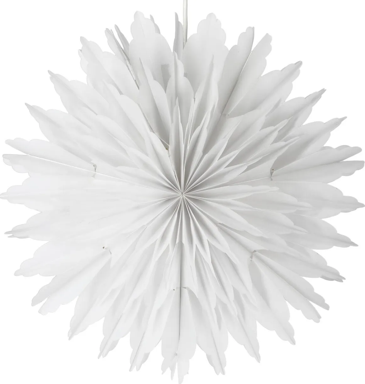 Adventsstjerne hvit papirblomst, 50 cm, Northlight