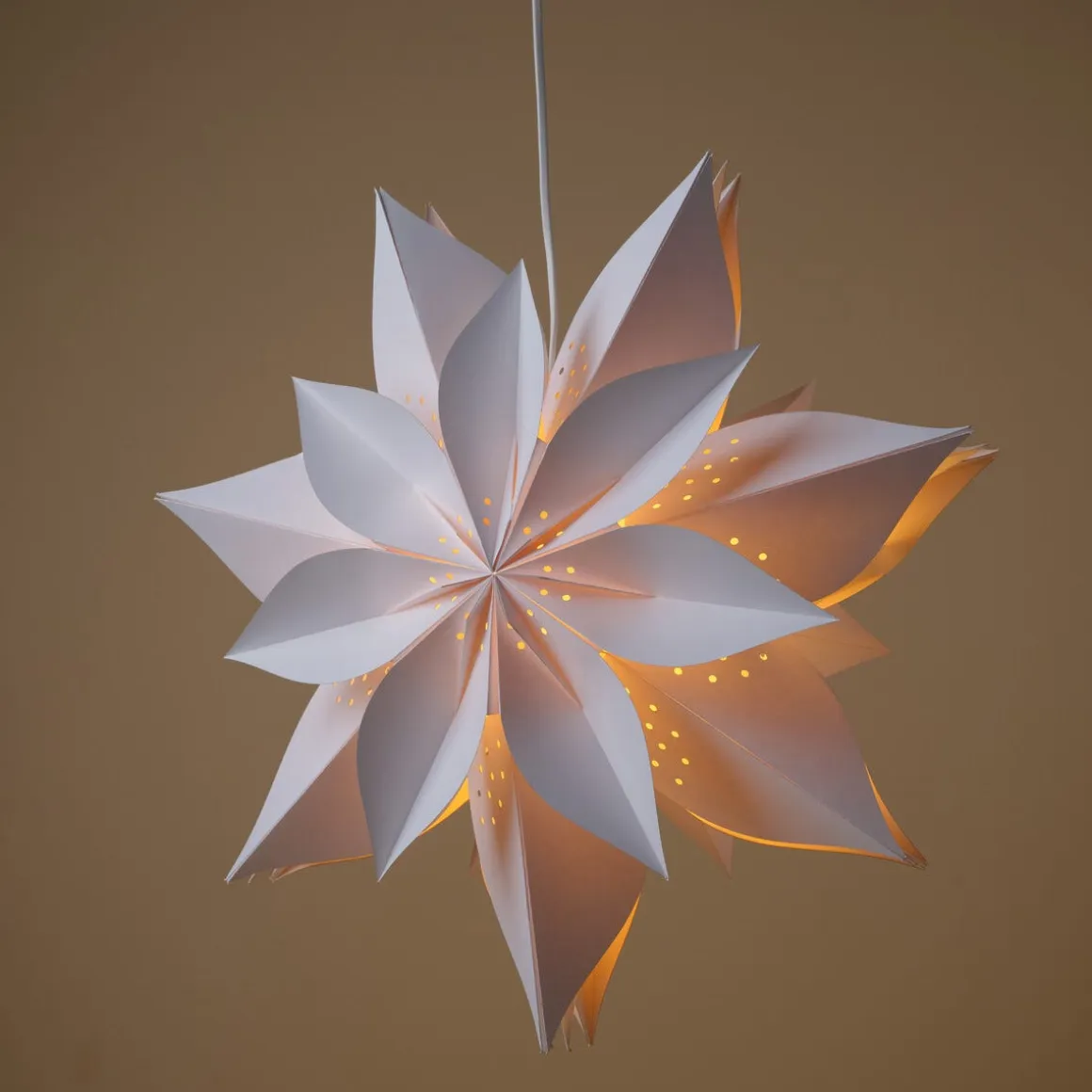 Adventsstjerne papir 50 cm hvit, Northlight