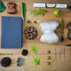 Agna Wool Art Kit filt en ugle i ull, 10 cm