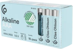 Alkalisk AAA/LR03-batteri 18 pk