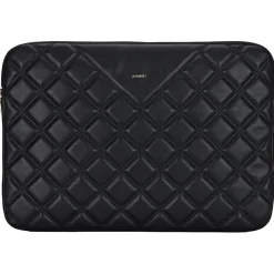 Anmiki quiltet laptopveske 14 tommer universalt svart