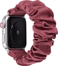 Anmiki Satin Apple Watch scrunchie klokkereim, 42, 44, 45, 46, 49 mm
