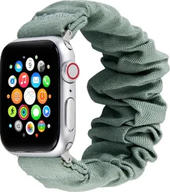 Anmiki Satin Apple Watch scrunchie klokkereim, 42, 44, 45, 46, 49 mm