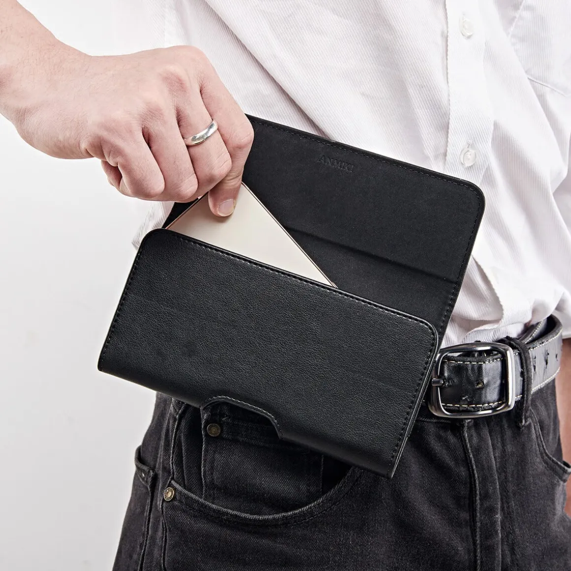 Anmiki Universal mobilholder for belte, svart