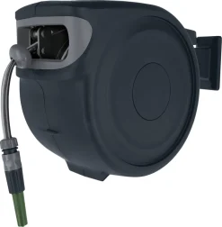 Automatisk slangetrommel til vegg, svingbar, 25 meter