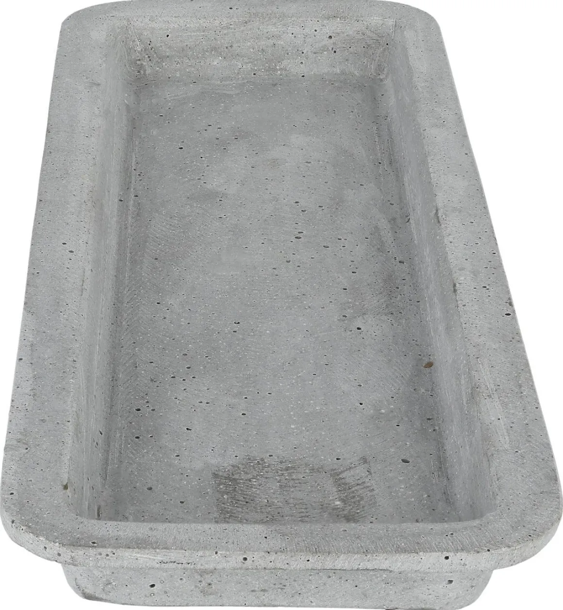 Avlangt lysfat til kubbelys, betong, 35 cm