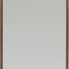 Avlangt speil med treramme til vegg, 120 x 40 cm