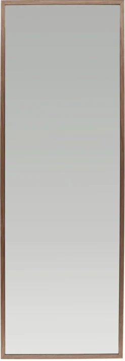Avlangt speil med treramme til vegg, 120 x 40 cm