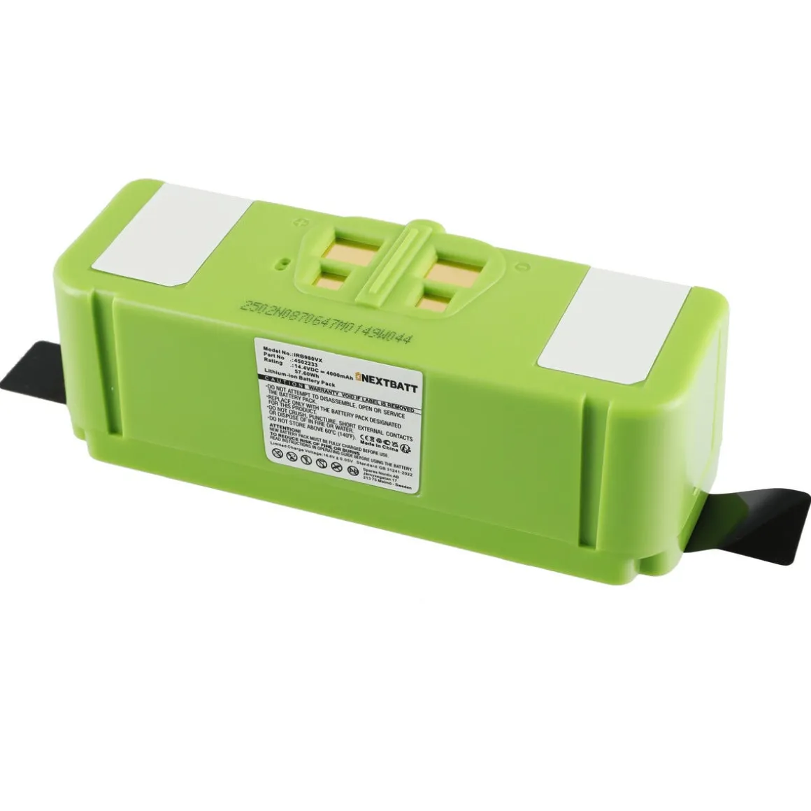 Batteri 14,4 V / 4000 mAh til iRobot Roomba 600/800/900-serien, Li-ion