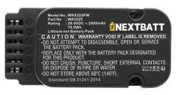 Batteri 28 V/2,5 Ah til Worx Landroid