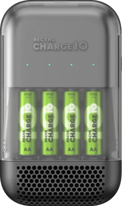 Batterilader inklusive 4 batterier, GP ReCyko Charge 10