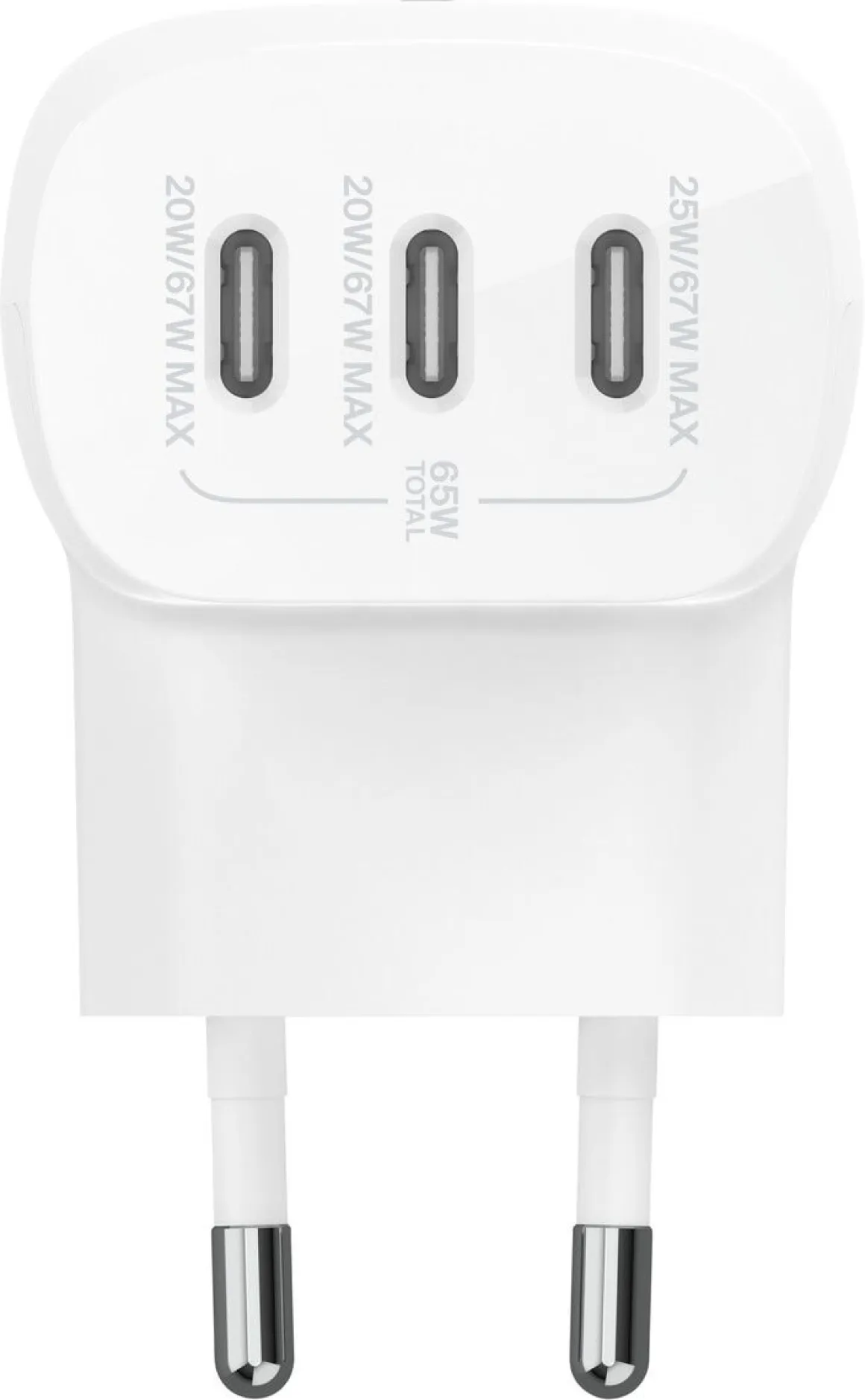 Belkin BoostCharge hurtiglader USB-C 67 W, 3 porter