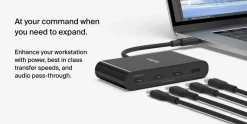 Belkin Connect USB-C- til 4-ports USB-C-hub, 100 W
