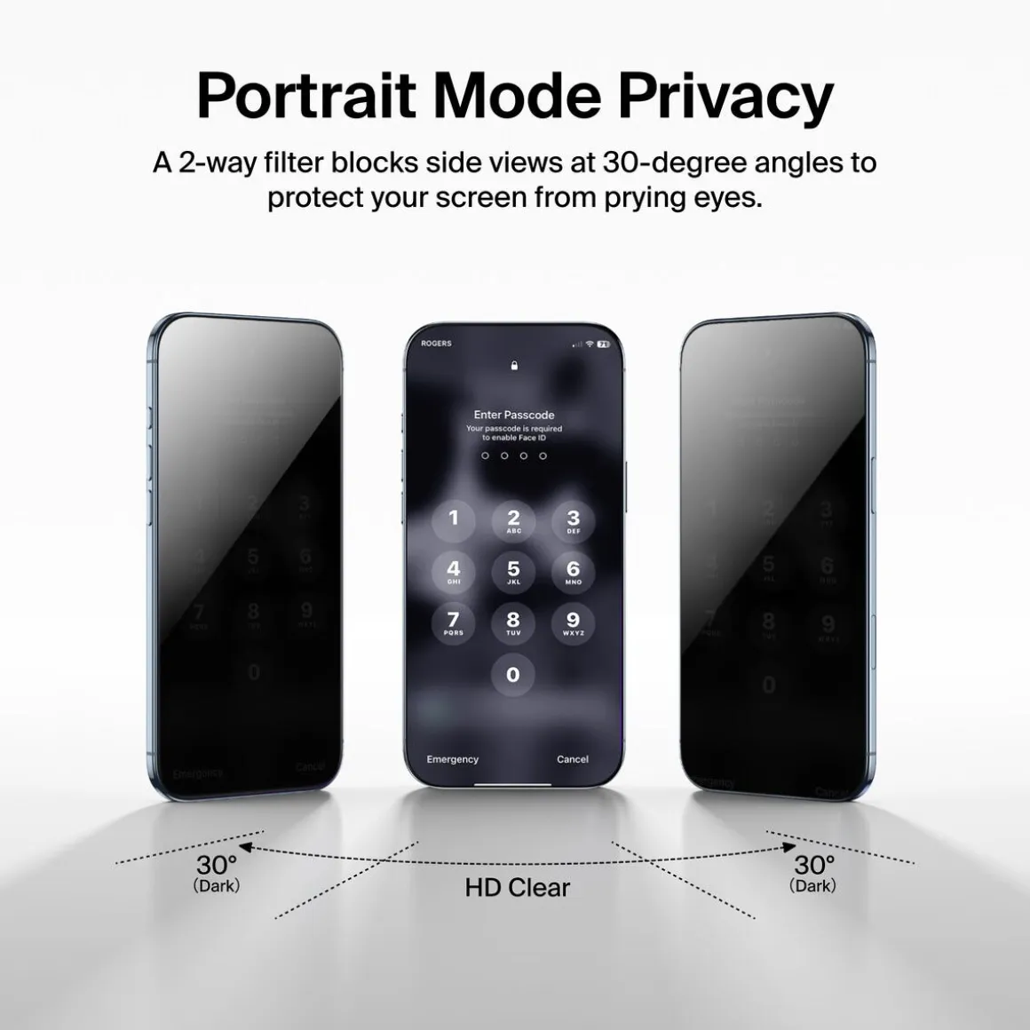 Belkin InvisiGlass Privacy iPhone 17 Air skjermbeskytter