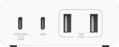 Belkin ladestasjon med 4 porter, USB-A og USB-C