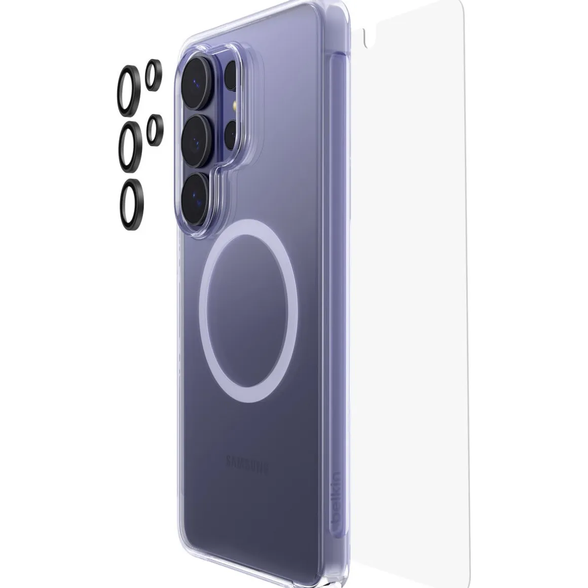 Belkin ScreenForce Titan 3-i-1 skjermbeskytter for Galaxy S26 Ultra