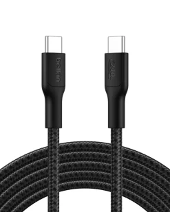 Belkin BoostCharge Pro Braided flettet USB-C-kabel 240W, svart