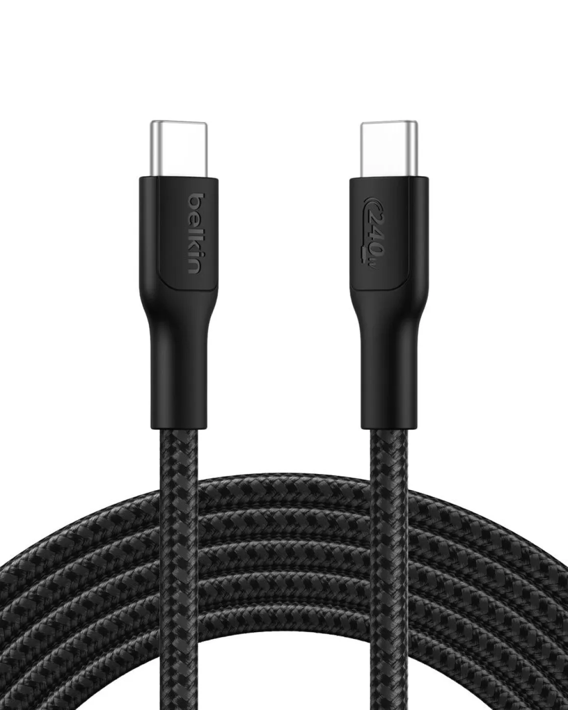 Belkin BoostCharge Pro Braided flettet USB-C-kabel 240W, svart