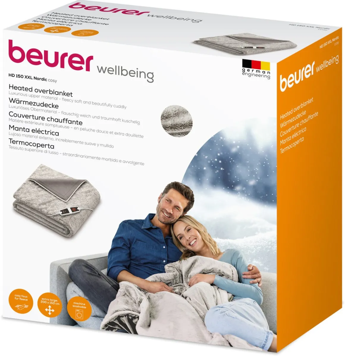 Beurer HD 150 XXL Nordic varmeteppe, 200 x 150 cm