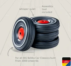 BIG Bobby Car reservehjul Whisper Wheels, 4-pakning
