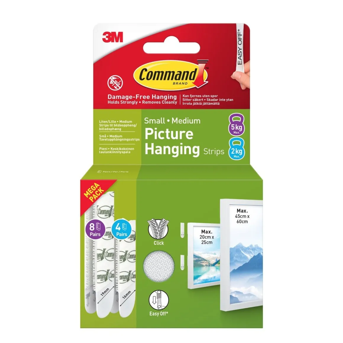 Bildeoppheng Command Value Pack, small / medium
