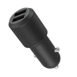 Billader 2 x USB-A til 12/24 V, 24 W, svart