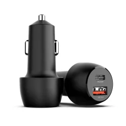 Billader 12V, 24 V, USB-C / USB-A, svart