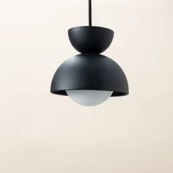 Birk hengende vinduslampe i svart metall 15 cm, Northlight