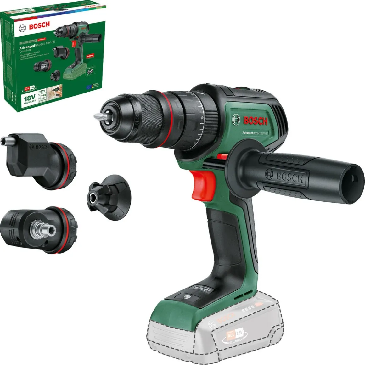 Bosch AdvancedImpact 18V-80 slagbormaskin QuickSnap