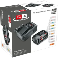 Bosch batteri og lader 18 V 1 x 2,5 Ah AL 18V-44