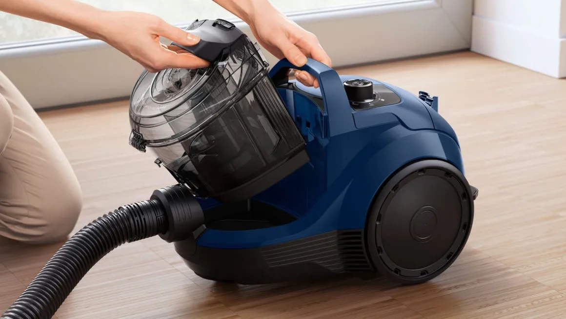 Bosch BGS21X320 poseløs støvsuger med HEPA-filter, marineblå