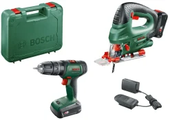 Bosch drill og stikksag, sett med batteri