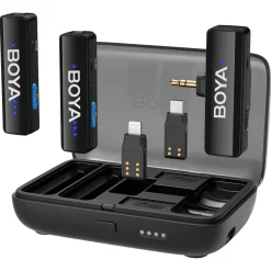 Boya Boyalink V2.0 trådløs mikrofon 3,5 mm, USB-C, Lightning