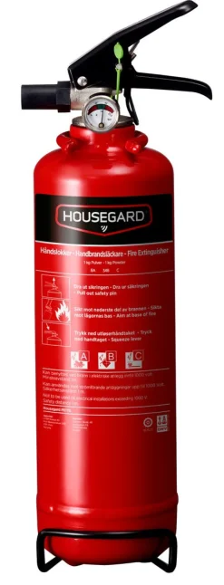 Brannslukningsapparat Housegard, pulver 1 kg, bil og båt