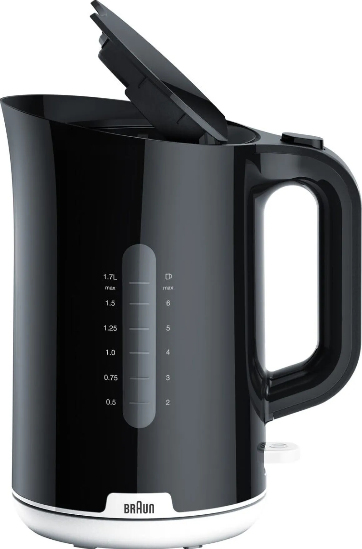Braun Breakfast 1 vannkoker WK1100BK, Svart, 1,7 l