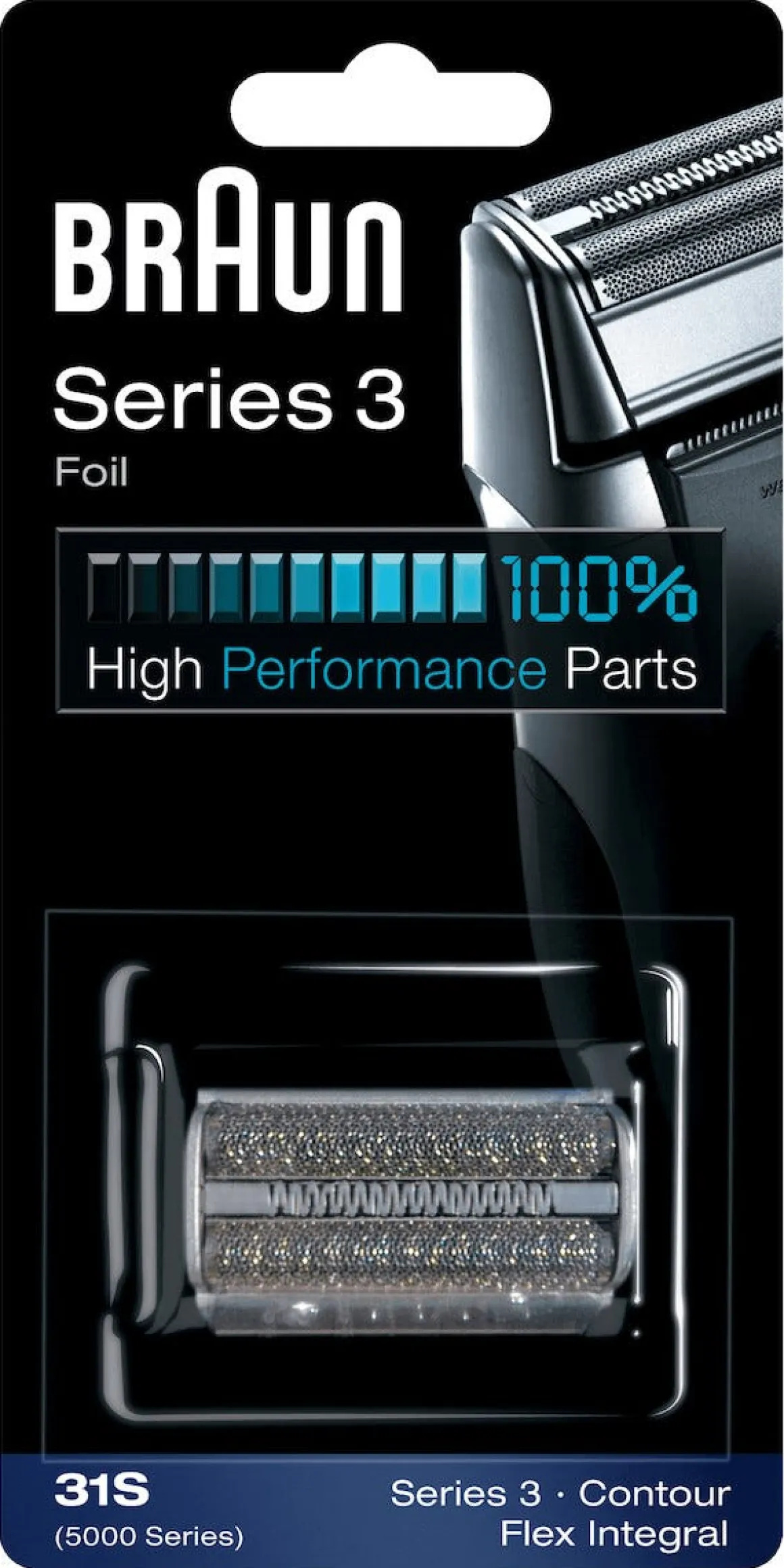 Braun 31S Series 3, barberhode silver