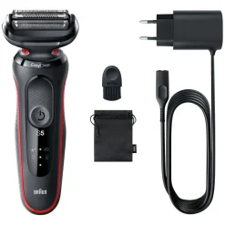 Braun Series 5 51-R1000s rød, barbermaskin Wet & Dry
