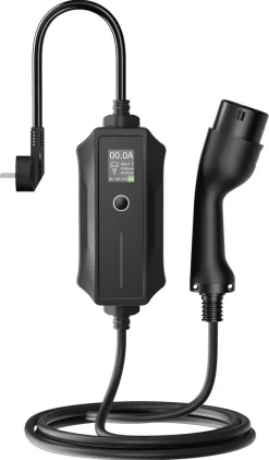 Bærbar 1-faset elbillader av type 2, 230 V, 5 m