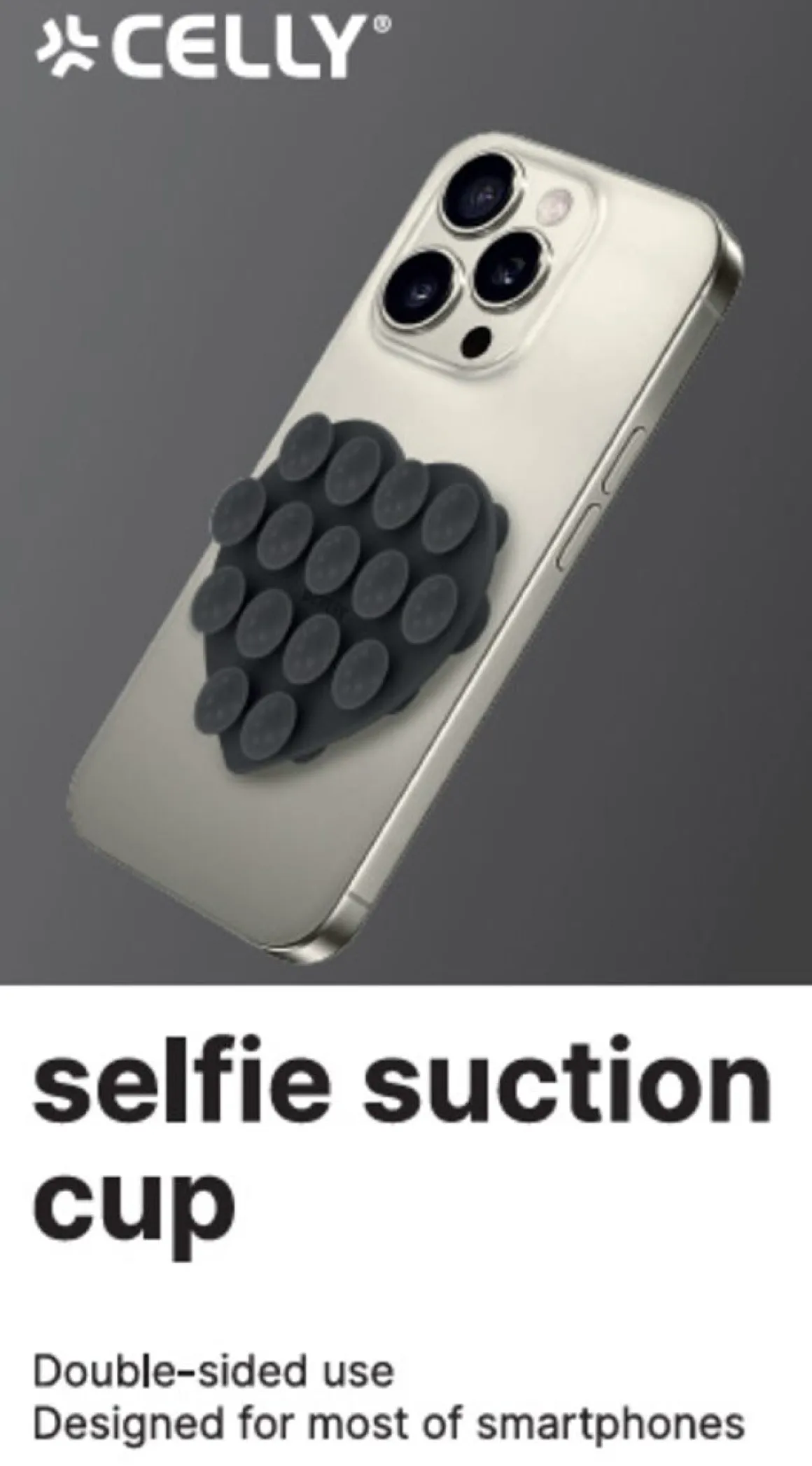 Celly Fixheart mobilholder med sugekopper