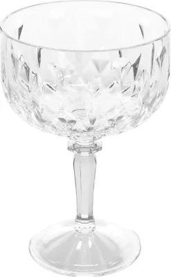 Champagnecoupe dessertglass i plast 26 cl, 4-pakning