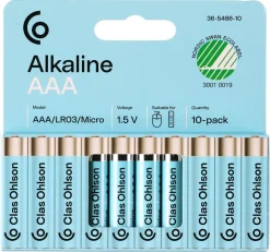 Clas Ohlson alkalisk batteri AAA/LR03