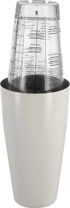 Cocktailshaker i glass og metall