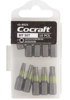 Cocraft 25 mm bitssett, 10 deler
