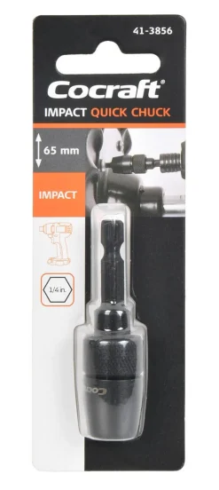 Cocraft Impact bitsholder med hurtigchuck, 1/4 tommer, 65 mm