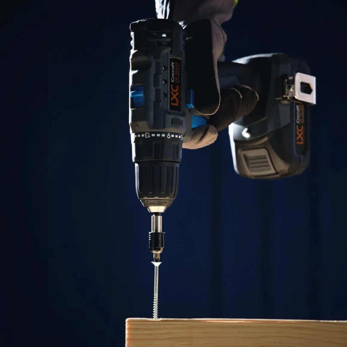 Cocraft LXC DD650-K drill 18 V batteri og tilbehør