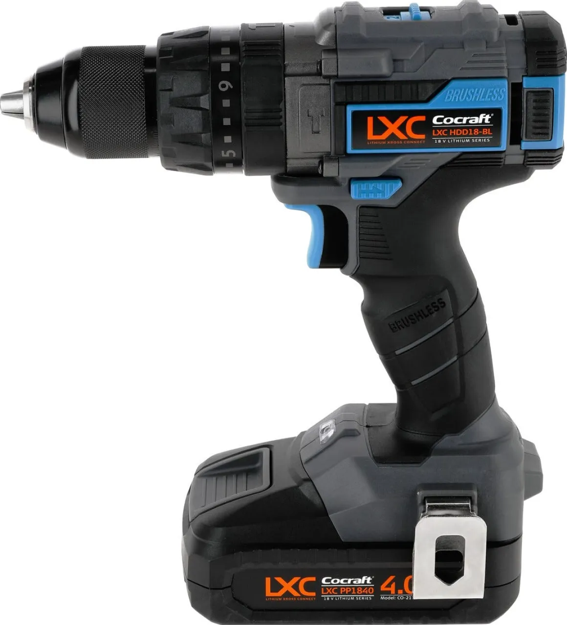 Cocraft LXC drill 18 V med 1 batteri HDD18-BL