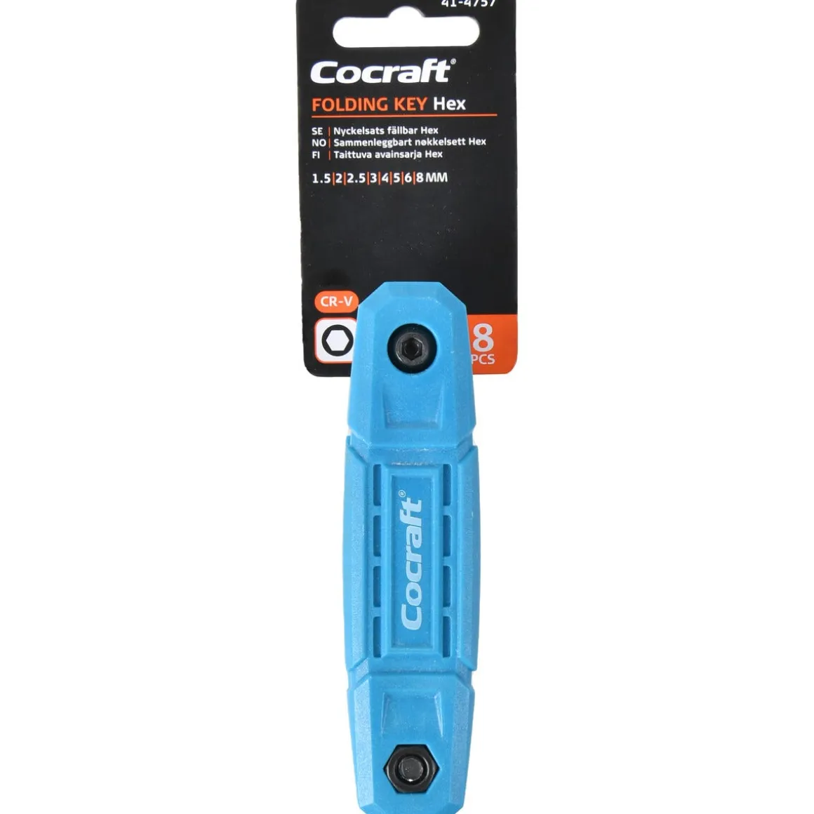 Cocraft nøkkelsett, unbrakonøkkel mm, 8 deler